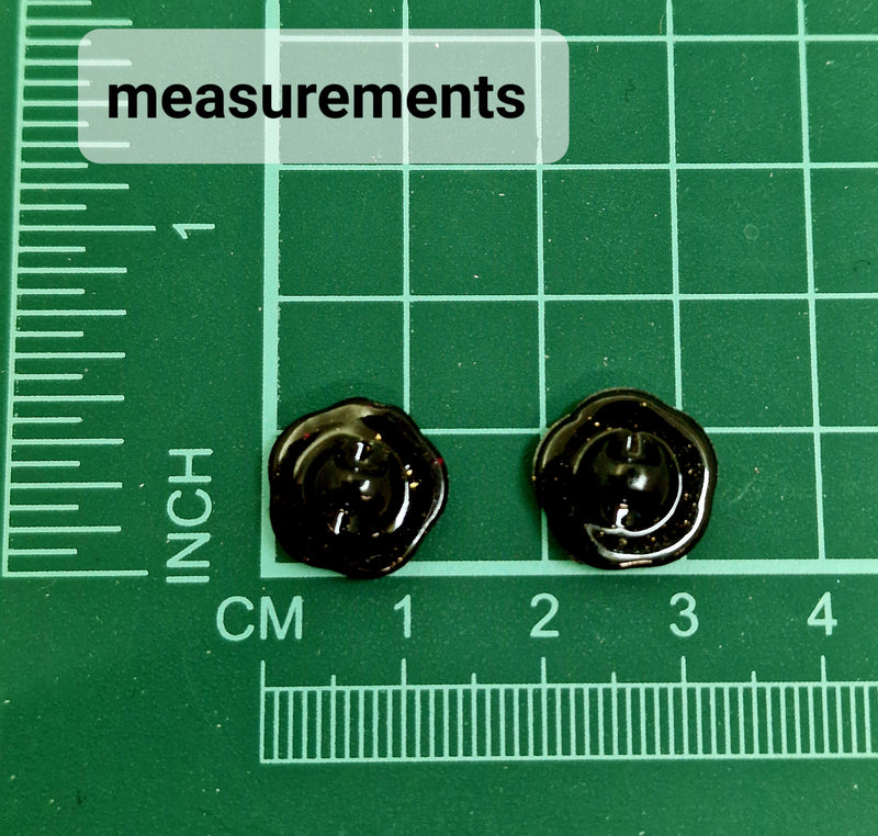 MajorCrafts 40pcs 13mm Brown & Gold Rose Flower Shank Resin Buttons