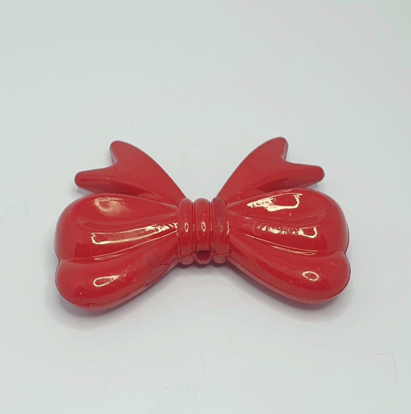 MajorCrafts 4pcs Red 46mm x 36mm Large 3D Acrylic Bows D15