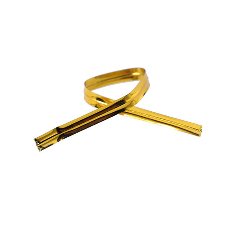 MajorCrafts 700pcs 6cm Long Metallic Gold Foil Wired Twist Ties