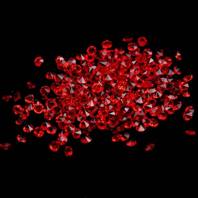 MajorCrafts 1400pcs 1.1mm Lt. Red Micro Cubic Zirconia Glass Cut Rhinestones C18