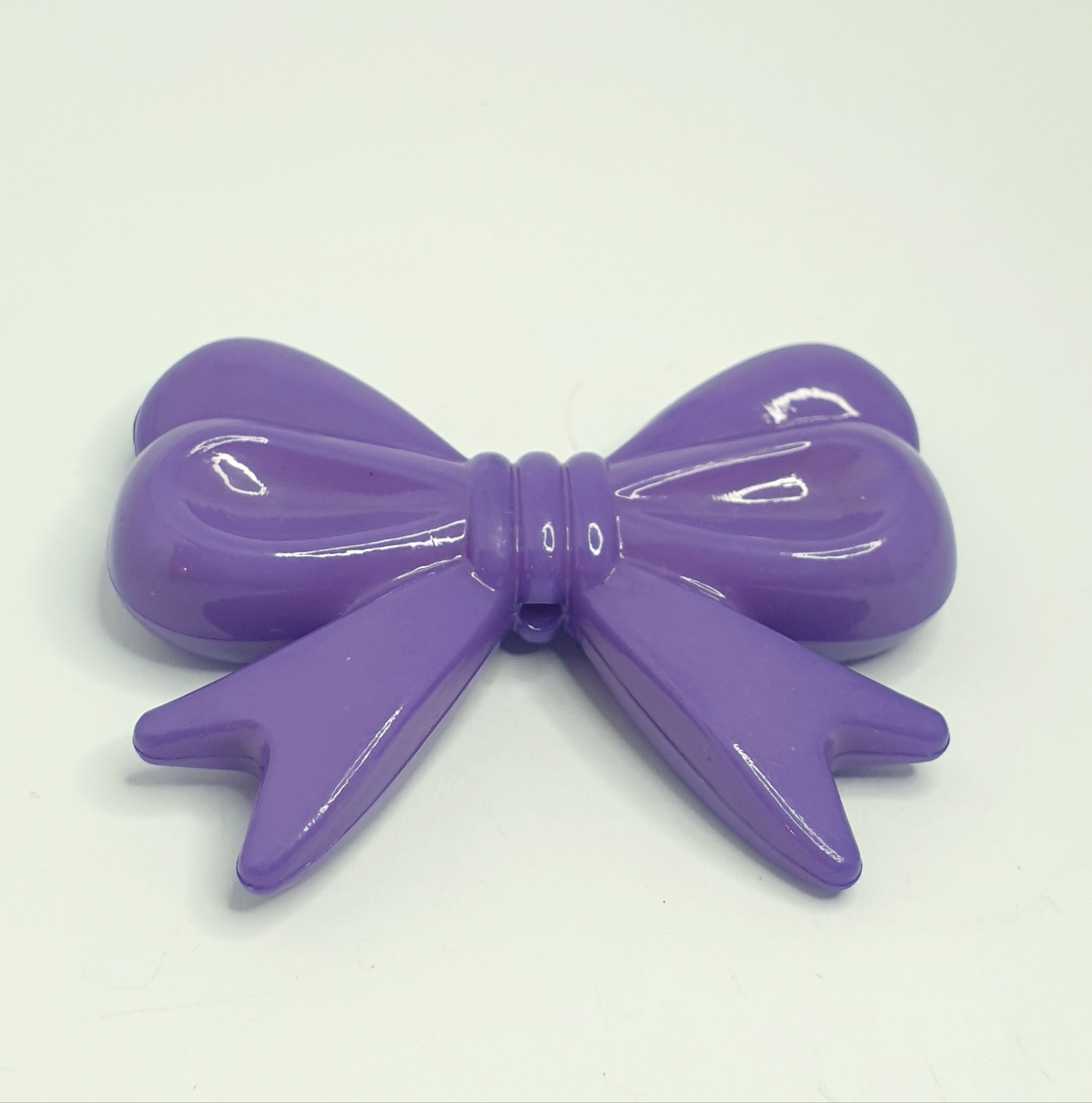 MajorCrafts 4pcs Violet Purple 46mm x 36mm Large 3D Acrylic Bows D18
