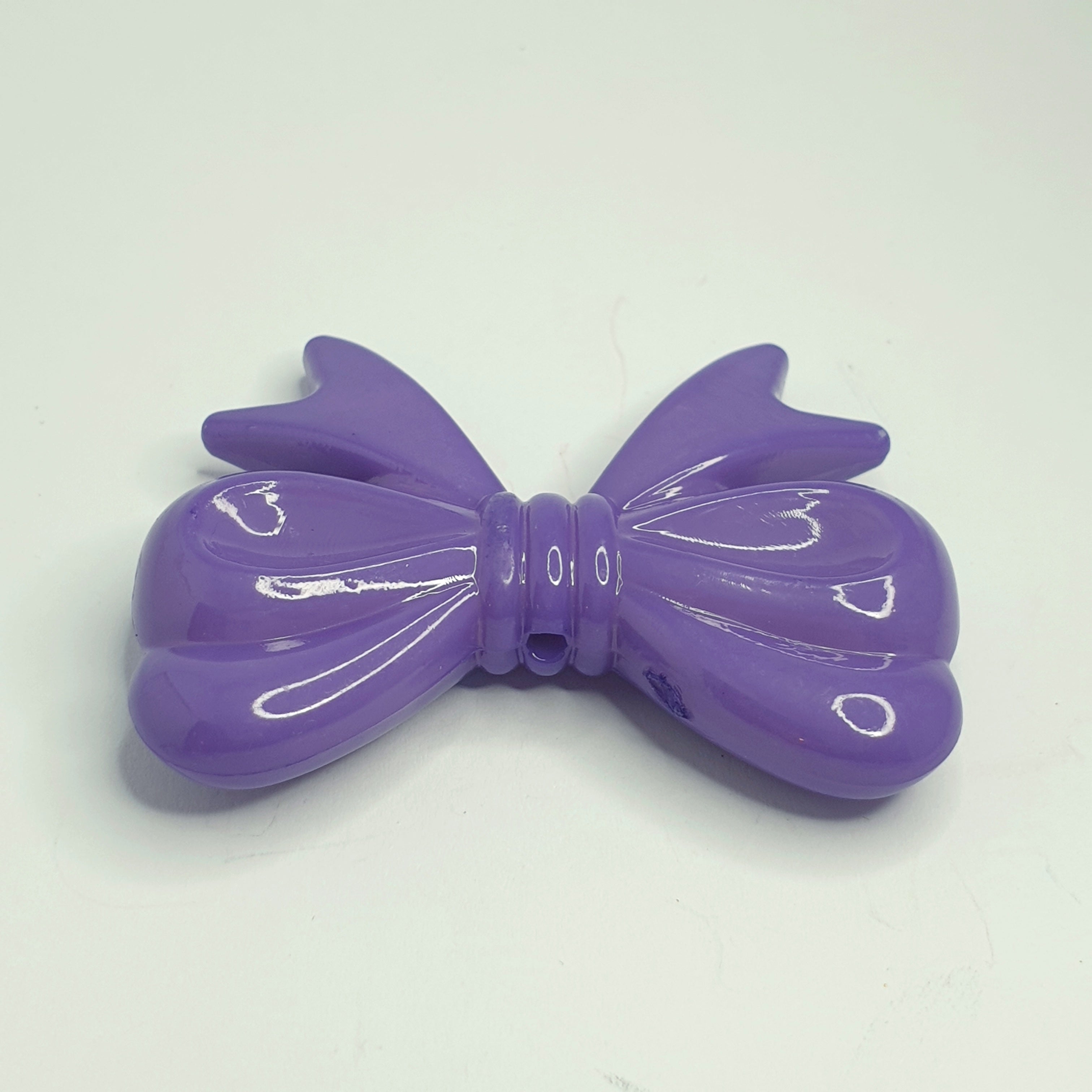 MajorCrafts 4pcs Violet Purple 46mm x 36mm Large 3D Acrylic Bows D18