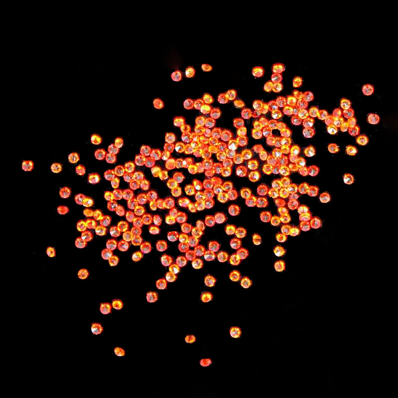 MajorCrafts 1400pcs 1.1mm Hyacinth Orange Micro Cubic Zirconia Glass Cut Rhinestones C19