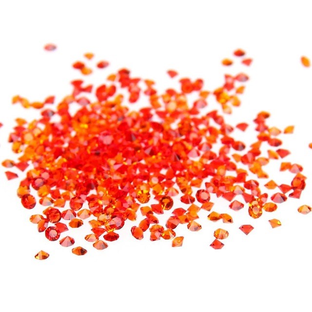 MajorCrafts 1400pcs 1.1mm Hyacinth Orange Micro Cubic Zirconia Glass Cut Rhinestones C19