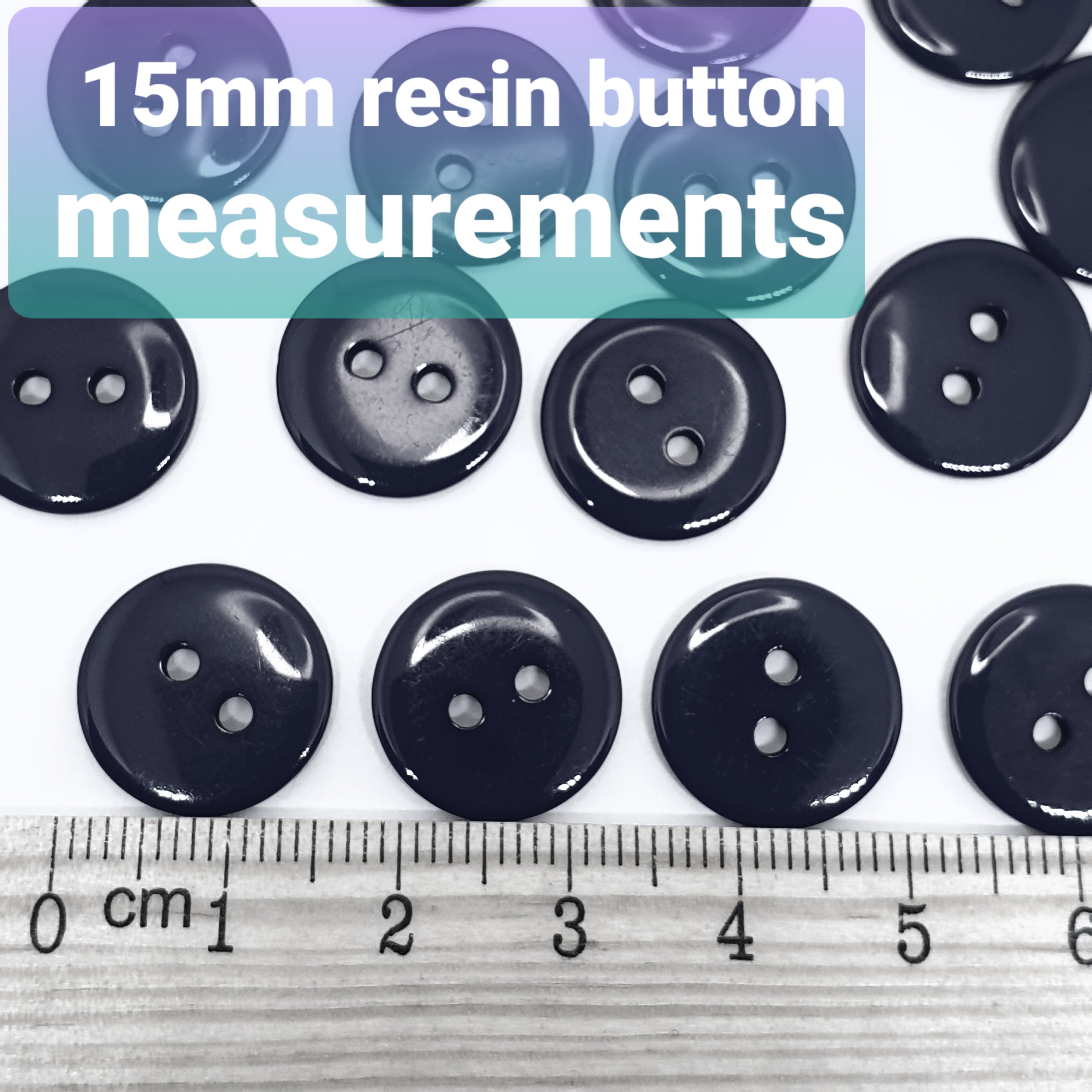 MajorCrafts 72pcs 15mm Orange 2 Holes Round Resin Sewing Buttons