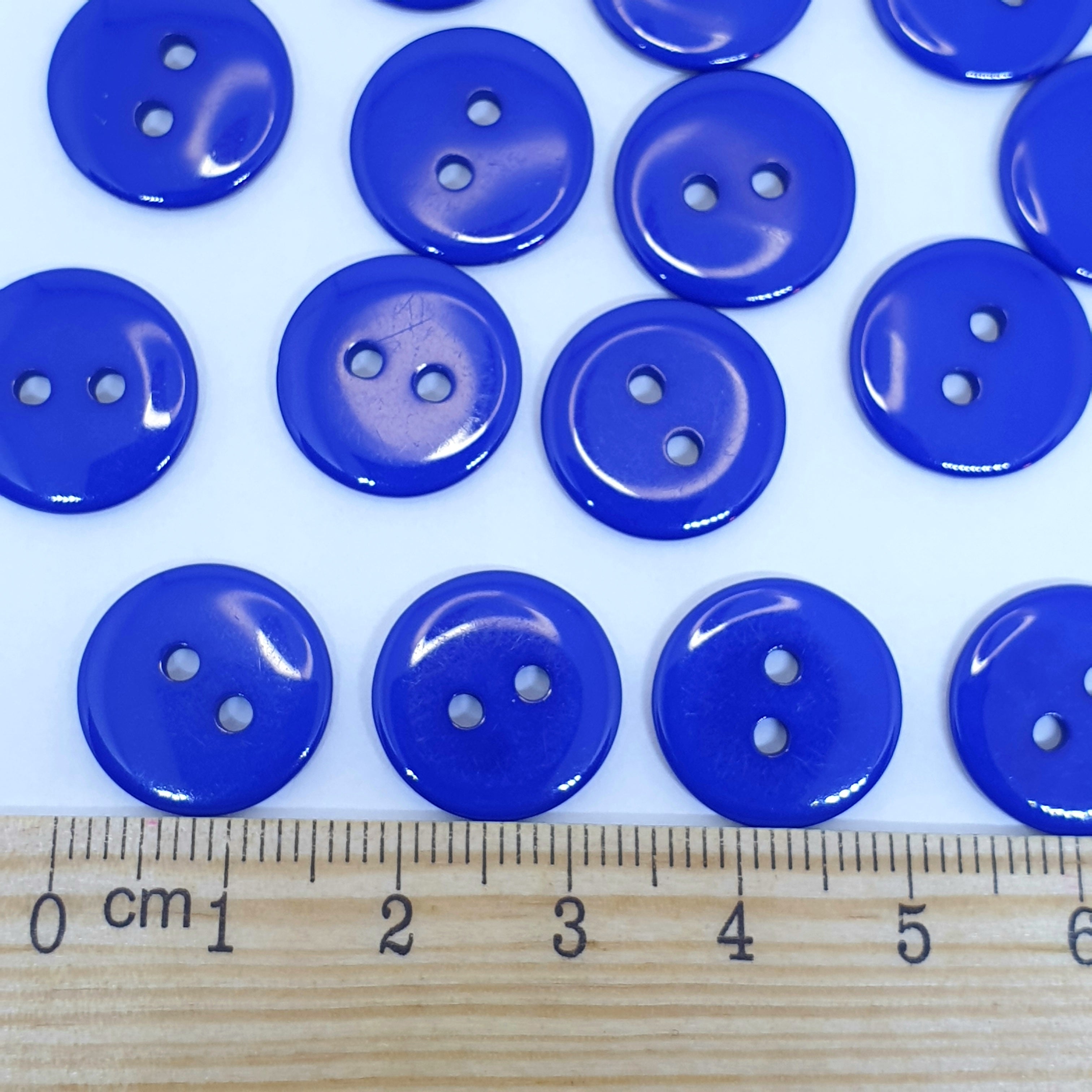 MajorCrafts 72pcs 15mm Dark Blue 2 Holes Round Resin Sewing Buttons