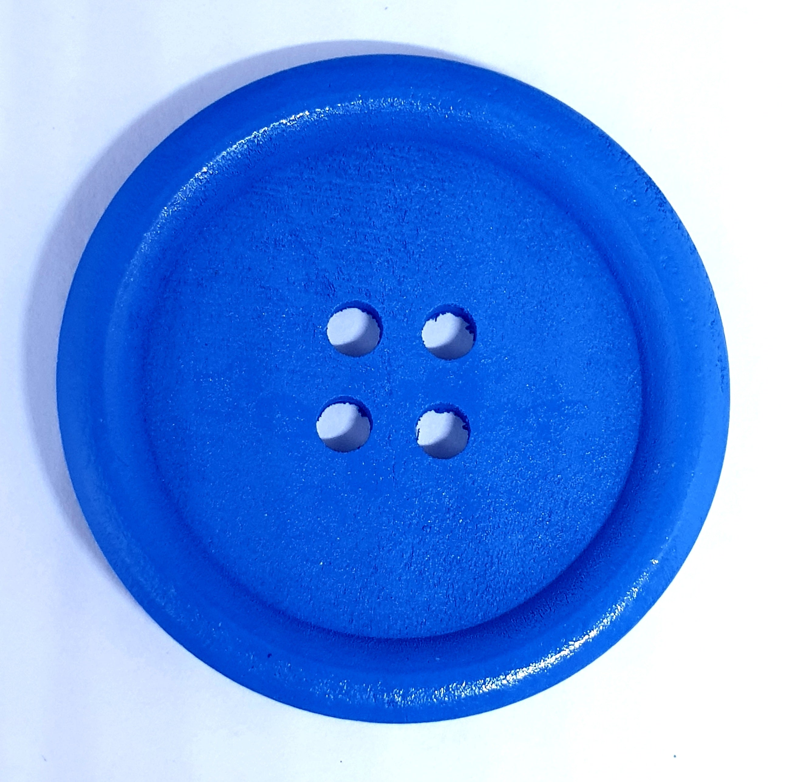 MajorCrafts 8pcs 40mm Royal Blue Round 4 Holes Large Wooden Sewing Buttons