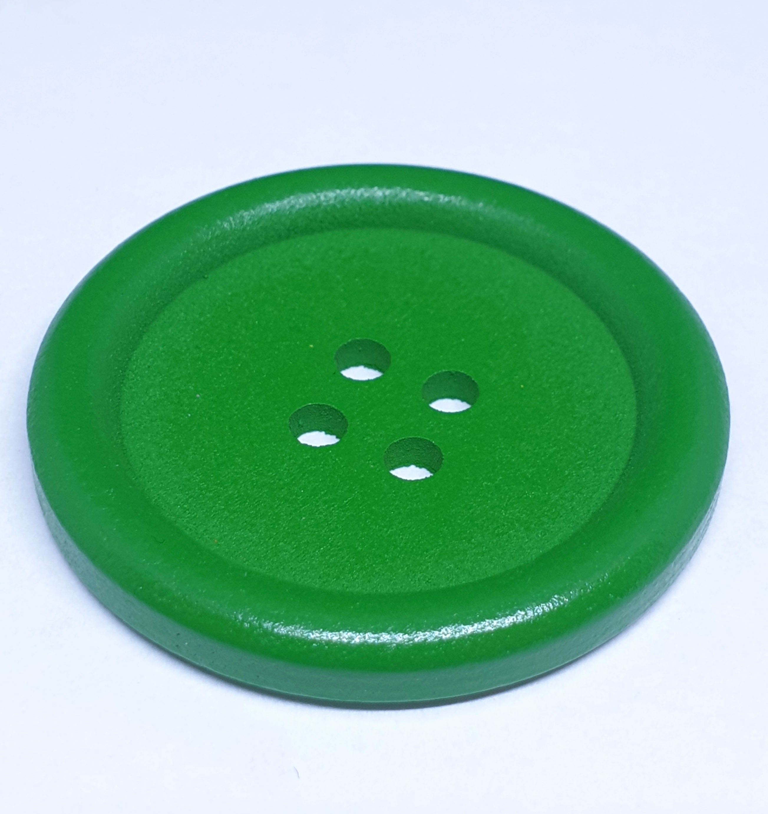 MajorCrafts 8pcs 40mm Green Round 4 Holes Large Wooden Sewing Buttons