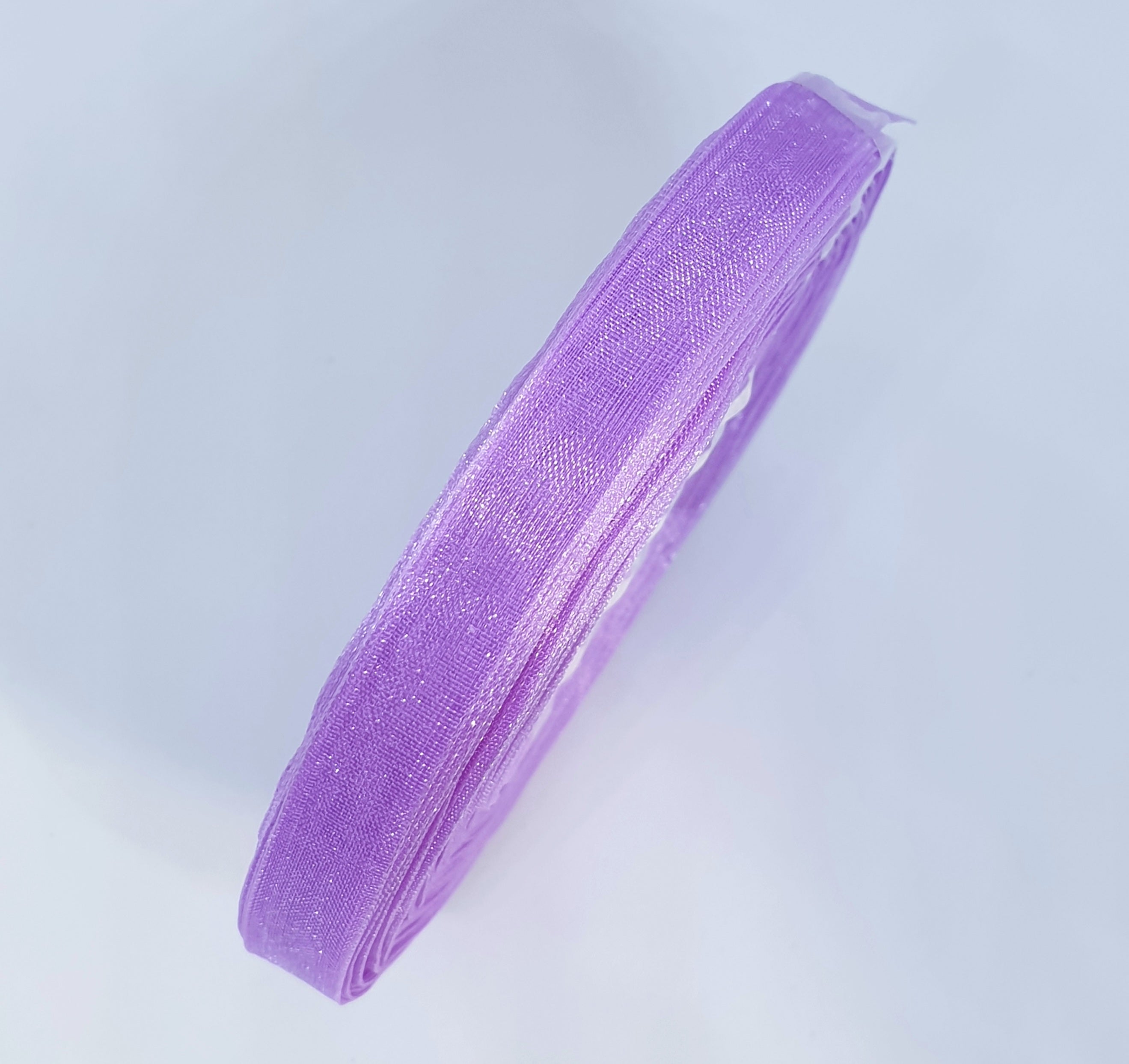 MajorCrafts 10mm 45metres Lilac Purple Sheer Organza Fabric Ribbon Roll K42