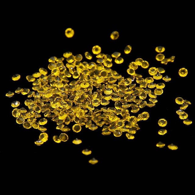 MajorCrafts 1400pcs 1.1mm Citrine Yellow Micro Cubic Zirconia Glass Cut Rhinestones C20