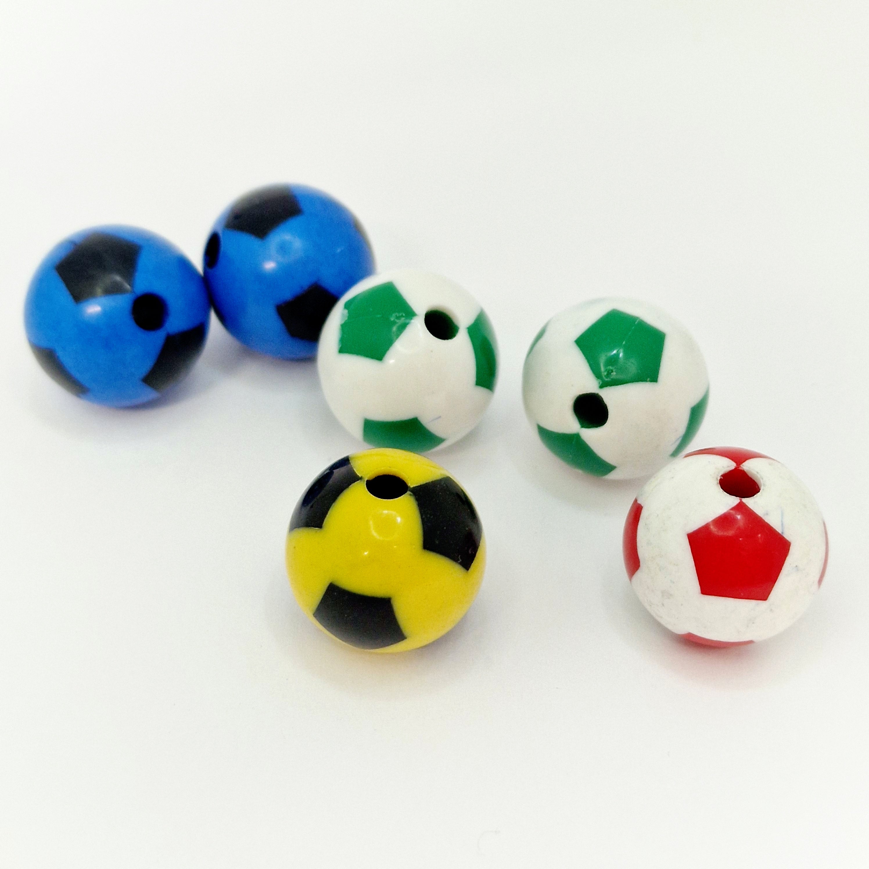 MajorCrafts 10pcs 20mm Mixed Colours Large Round Football Bubblegum Acrylic Beads