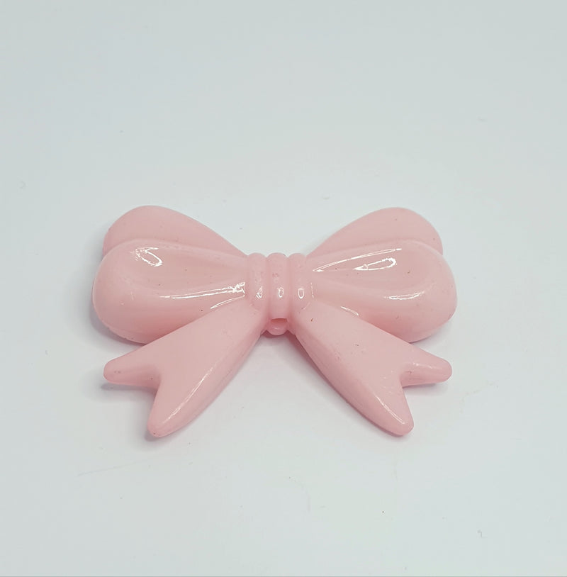 MajorCrafts 4pcs Light Pink 46mm x 36mm Large 3D Acrylic Bows D21