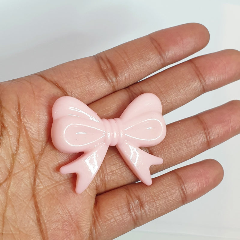 MajorCrafts 4pcs Light Pink 46mm x 36mm Large 3D Acrylic Bows D21