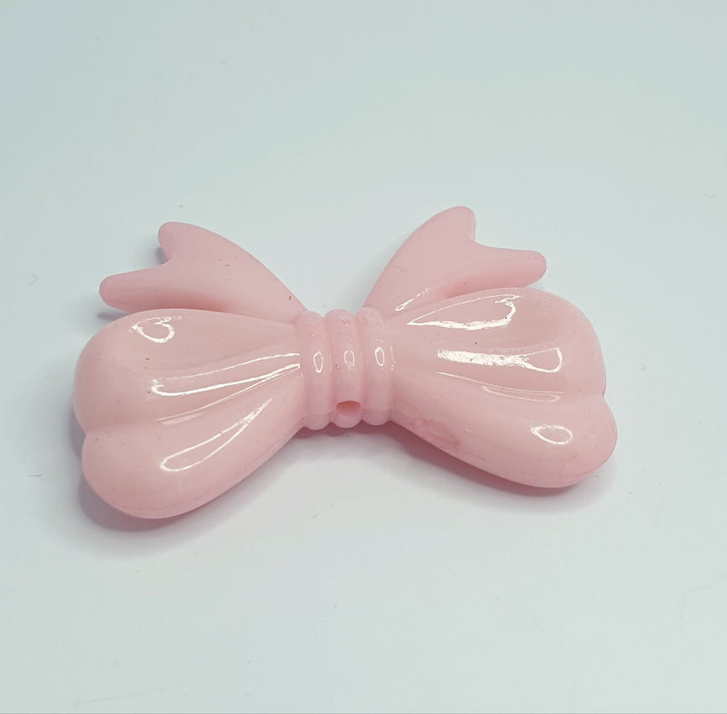 MajorCrafts 4pcs Light Pink 46mm x 36mm Large 3D Acrylic Bows D21