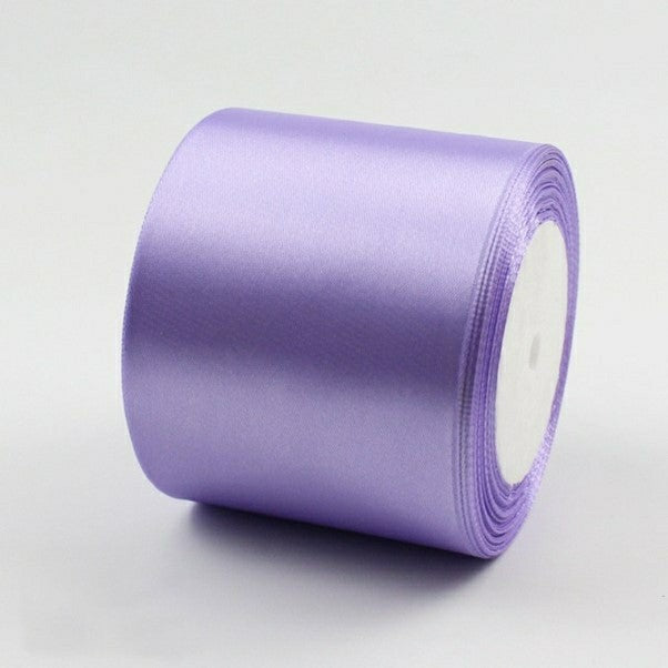 MajorCrafts 75mm 22metres Lilac Purple Single Sided Satin Fabric Ribbon Roll R21