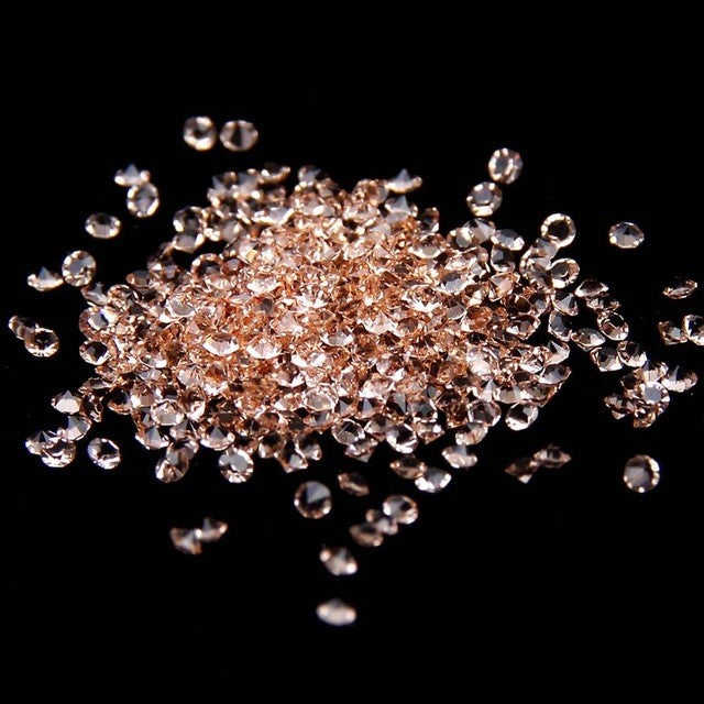MajorCrafts 1400pcs 1.1mm Peach Champagne Micro Cubic Zirconia Glass Cut Rhinestones C22