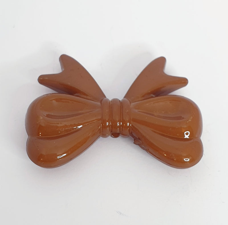 MajorCrafts 4pcs Brown 46mm x 36mm Large 3D Acrylic Bows D23