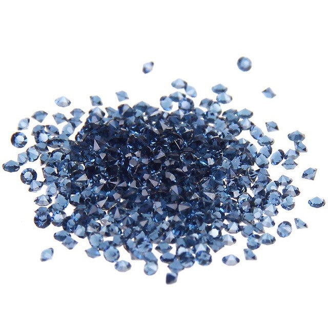 MajorCrafts 1400pcs 1.1mm Montana Blue Micro Cubic Zirconia Glass Cut Rhinestones C26