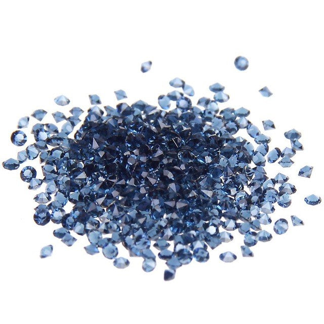 MajorCrafts 1400pcs 1.1mm Montana Blue Micro Cubic Zirconia Glass Cut Rhinestones C26