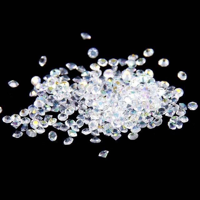 MajorCrafts 1400pcs 1.1mm Crystal AB Micro Cubic Zirconia Glass Cut Rhinestones C27