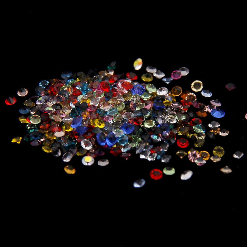 MajorCrafts 1400pcs 1.1mm Mixed Colours Micro Cubic Zirconia Glass Cut Rhinestones C28
