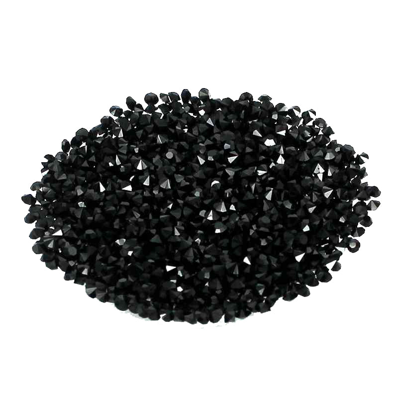 MajorCrafts 1400pcs 1.1mm Jet Black Micro Cubic Zirconia Glass Cut Rhinestones C02
