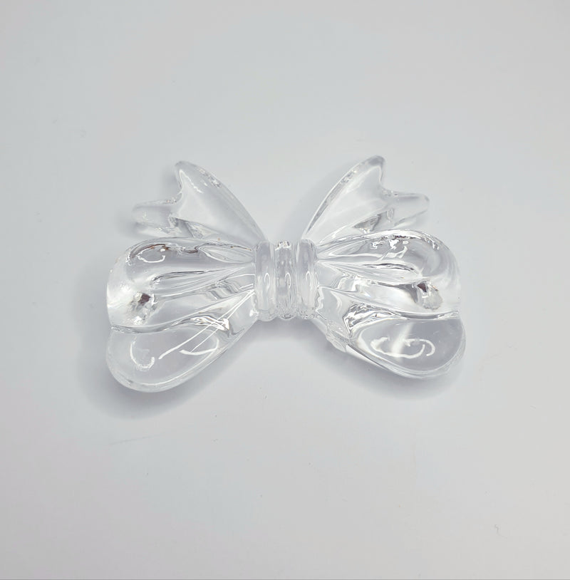MajorCrafts 4pcs Transparent Clear 46mm x 36mm Large 3D Acrylic Bows D30