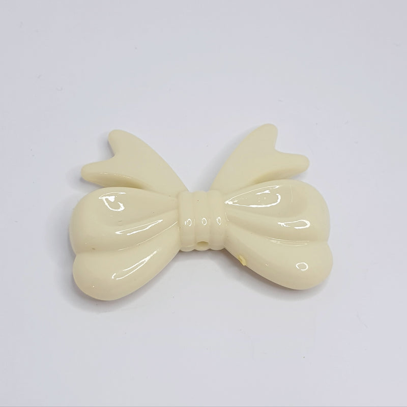 MajorCrafts 4pcs Cream 46mm x 36mm Large 3D Acrylic Bows D31