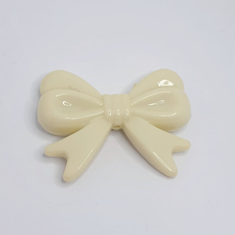 MajorCrafts 4pcs Cream 46mm x 36mm Large 3D Acrylic Bows D31