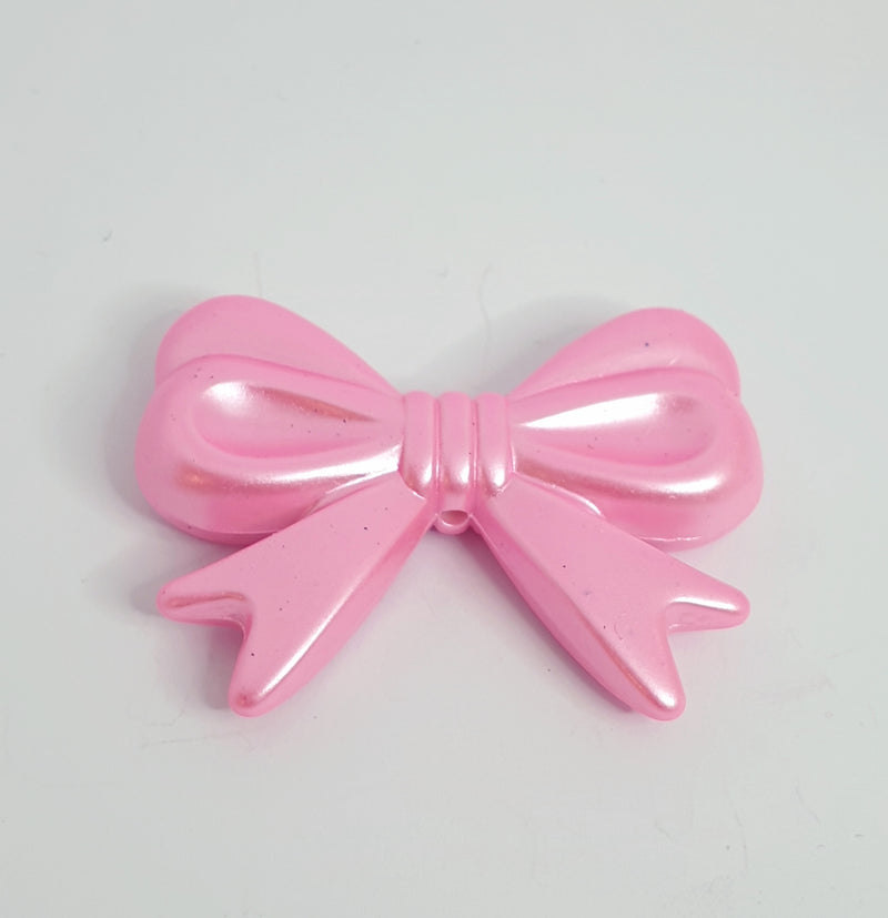 MajorCrafts 4pcs Rose Pink 46mm x 36mm Large 3D Acrylic Bows D32