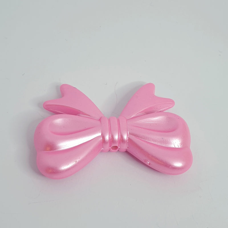 MajorCrafts 4pcs Rose Pink 46mm x 36mm Large 3D Acrylic Bows D32