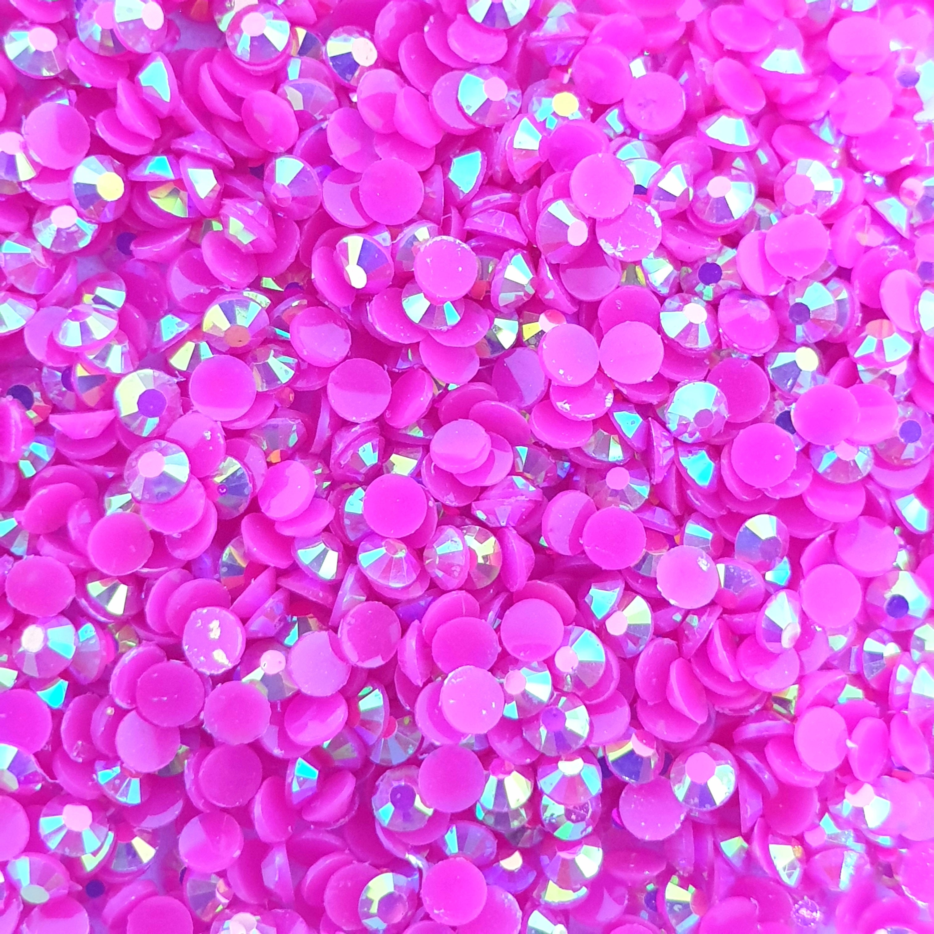1000pcs Acrylic Rhinestones Flat Back Pink Rose AB Rainbow Scrapbooking  Jewelry Making Plastic Craft Gems Card Making Embelishments 5 Sizes 