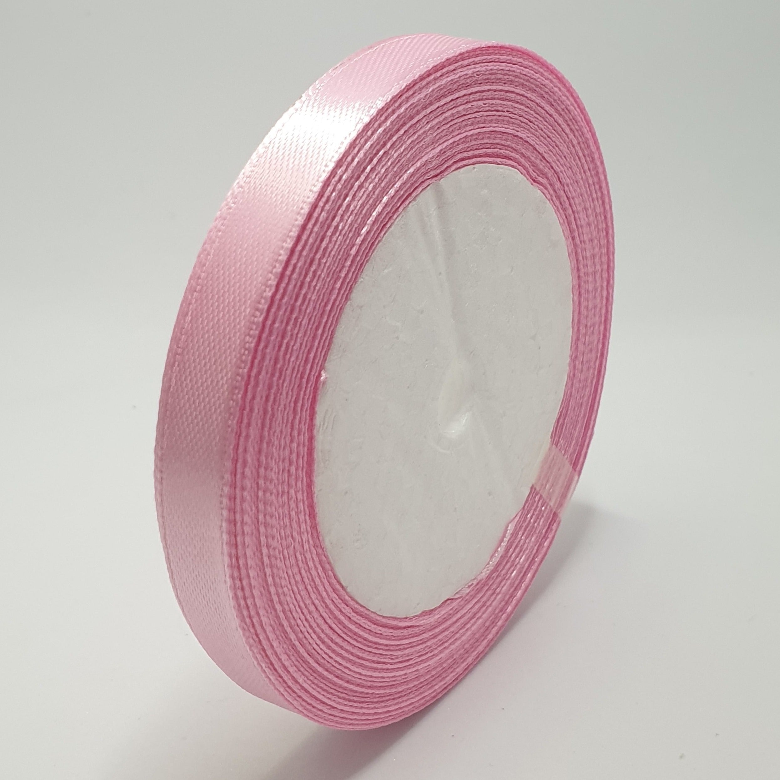 MajorCrafts 10mm 22metres Baby Pink Single Sided Satin Fabric Ribbon Roll R79