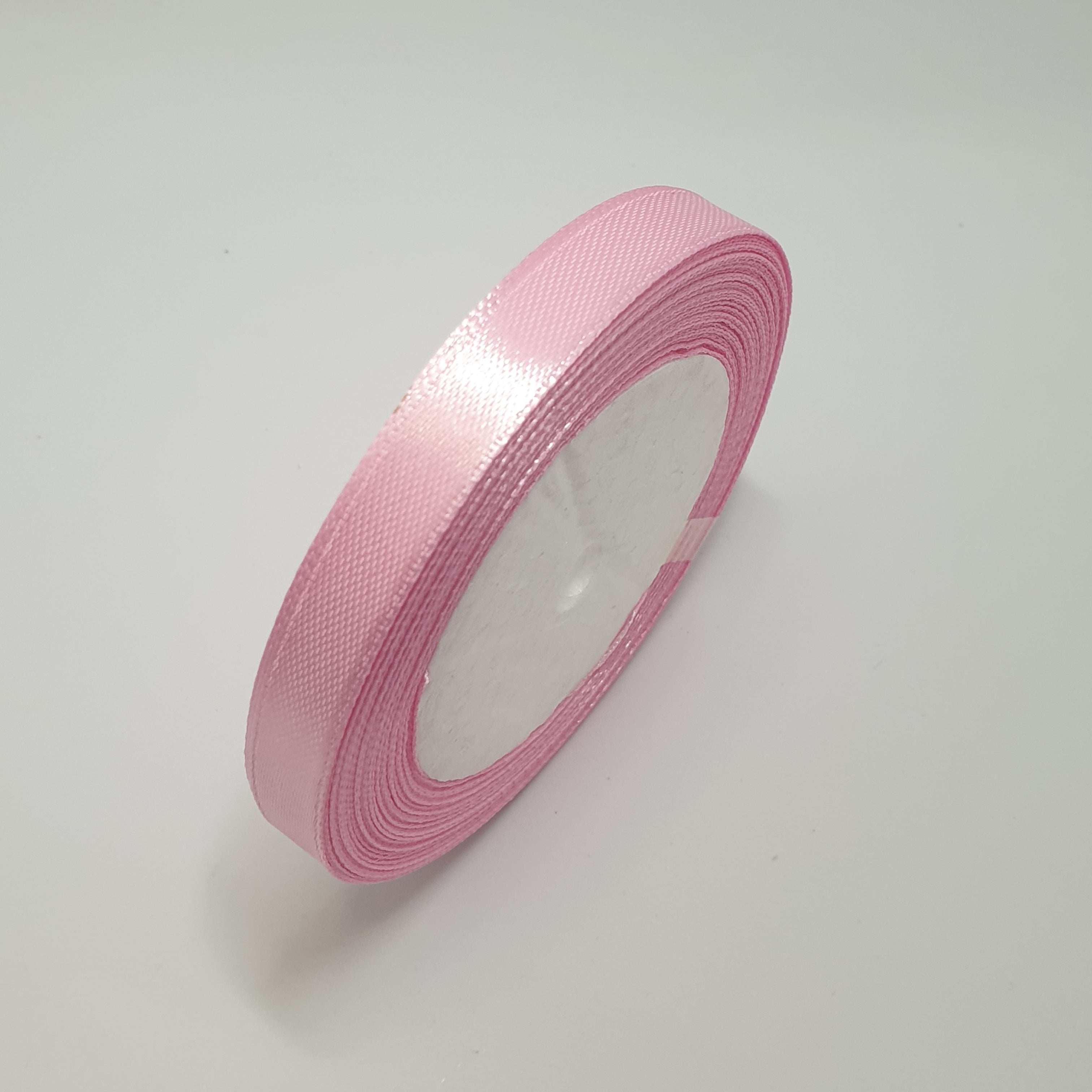 MajorCrafts 10mm 22metres Baby Pink Single Sided Satin Fabric Ribbon Roll R79