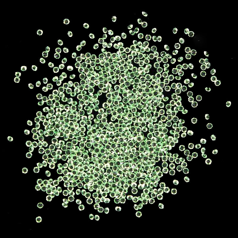 MajorCrafts 1400pcs 1.1mm Peridot Green Micro Cubic Zirconia Glass Cut Rhinestones C09
