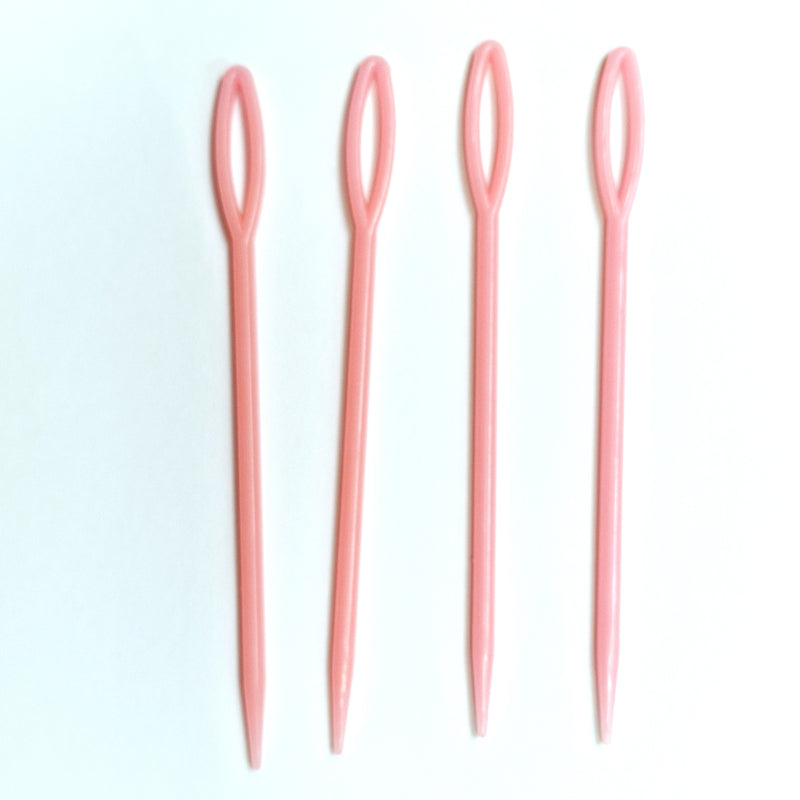 MajorCrafts 8pcs 9cm Light Pink Acrylic Plastic Sewing Needles