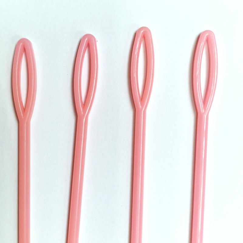 MajorCrafts 8pcs 9cm Light Pink Acrylic Plastic Sewing Needles