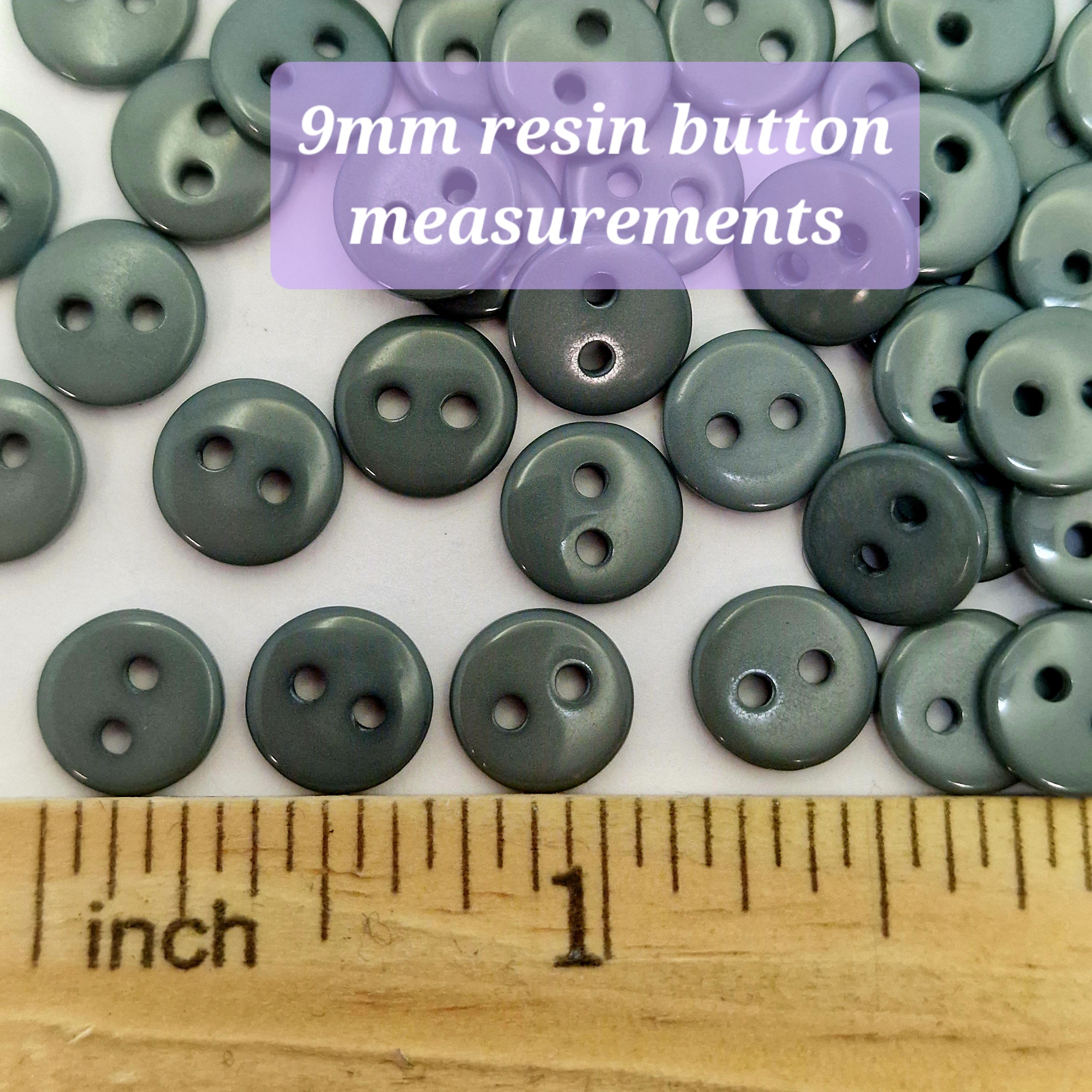 MajorCrafts 120pcs 9mm Mixed Colours Small 2 Holes Round Resin Sewing Buttons