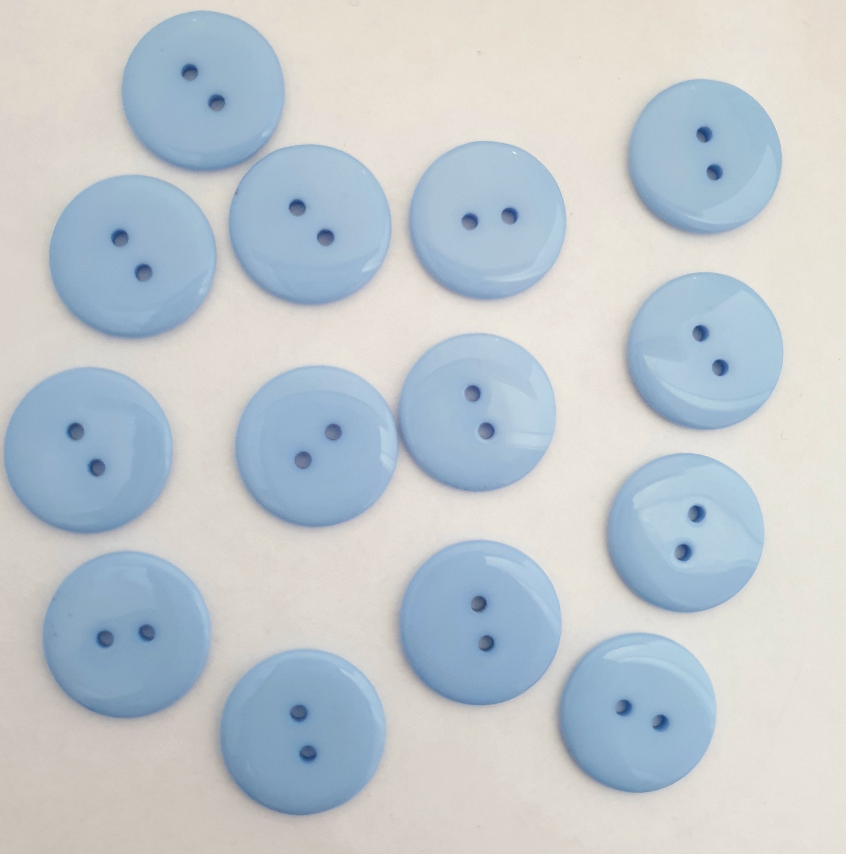 MajorCrafts 36pcs 23mm Baby Blue 2 Holes Round Large Resin Sewing Buttons