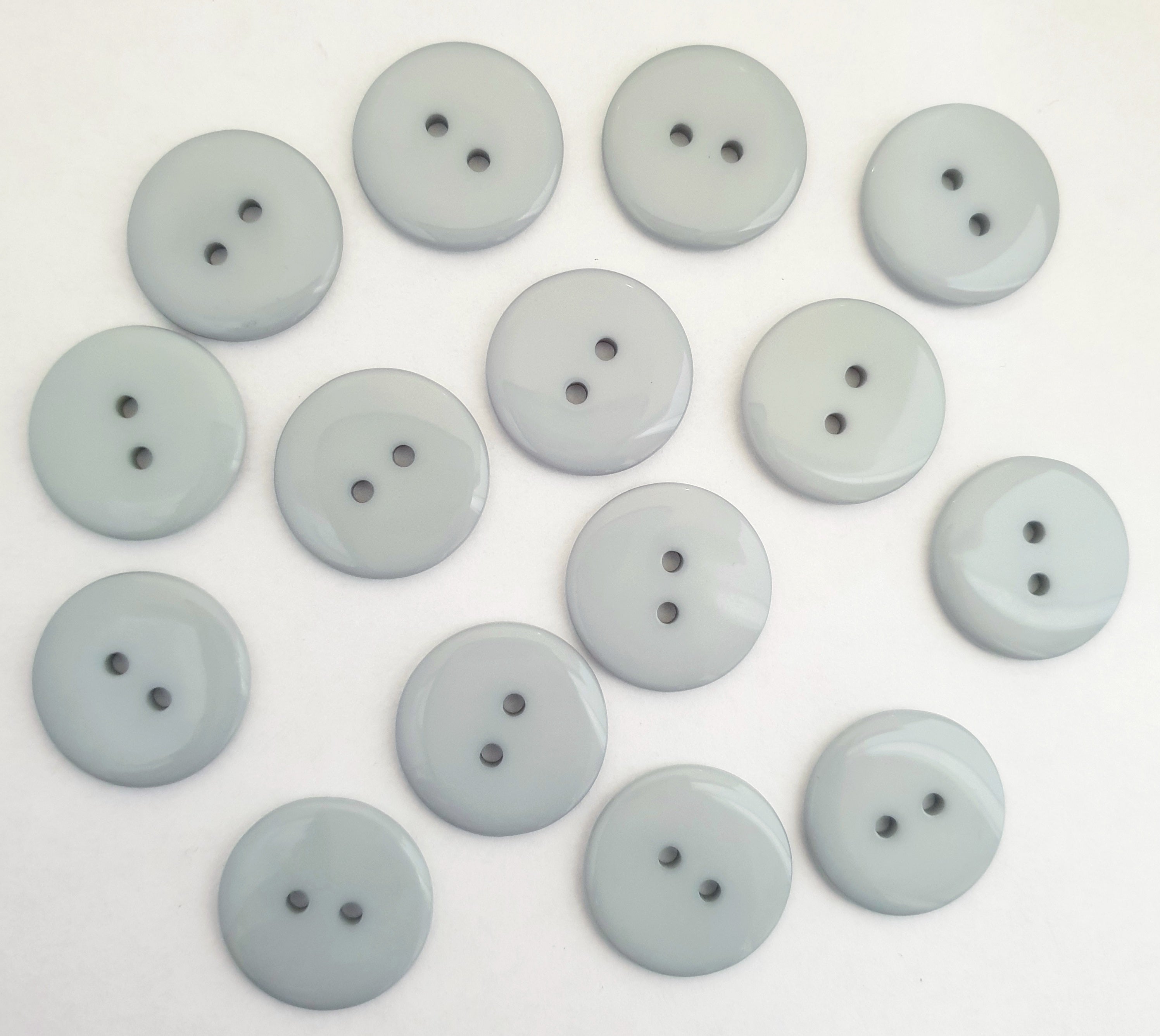 MajorCrafts 36pcs 23mm Grey 2 Holes Round Large Resin Sewing Buttons