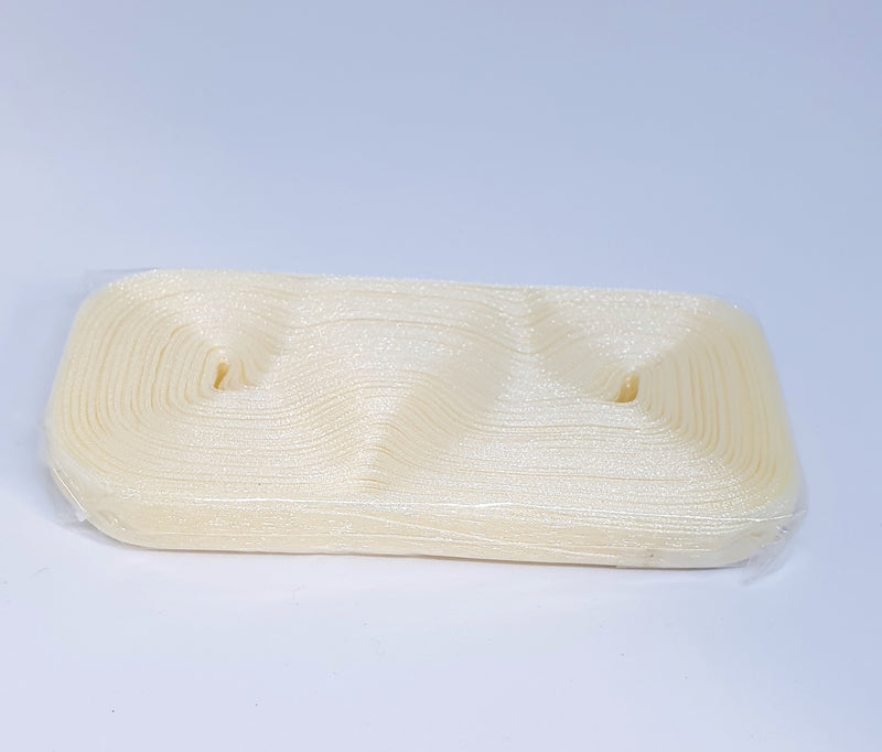 MajorCrafts 10mm 45metres Ivory Sheer Organza Fabric Ribbon Roll