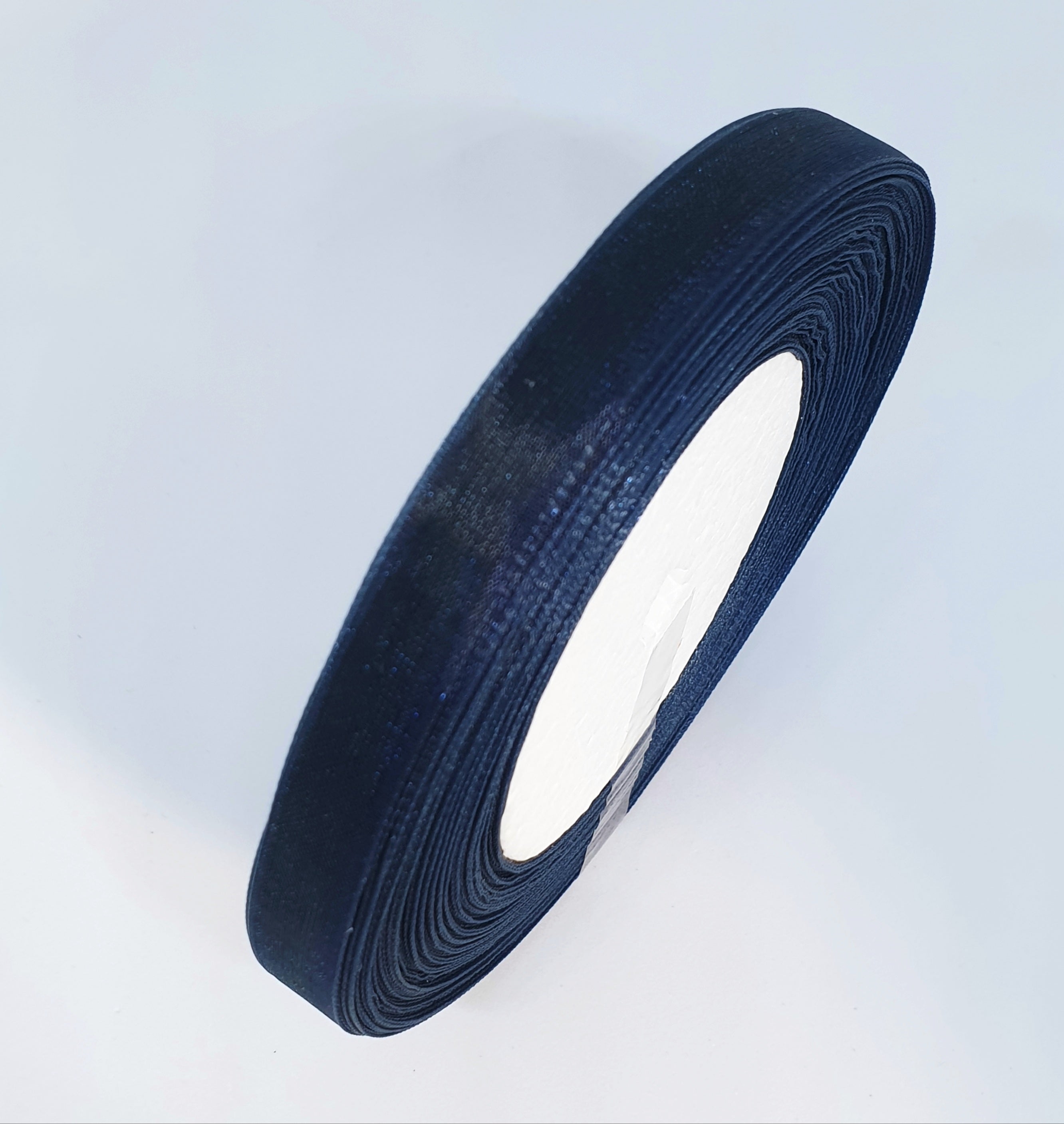 MajorCrafts 10mm 45metres Deep Blue Sheer Organza Fabric Ribbon Roll