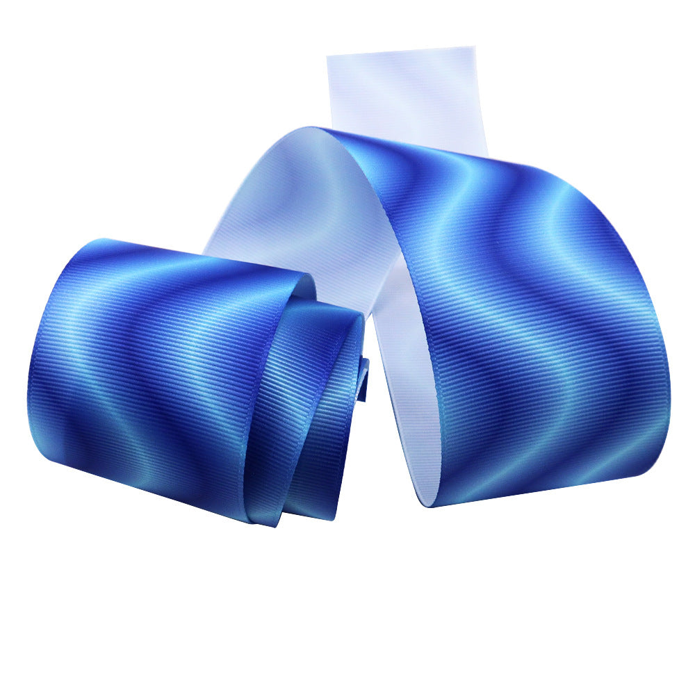 MajorCrafts 50mm 2meters Blue Gradient Grosgrain Fabric Ribbon