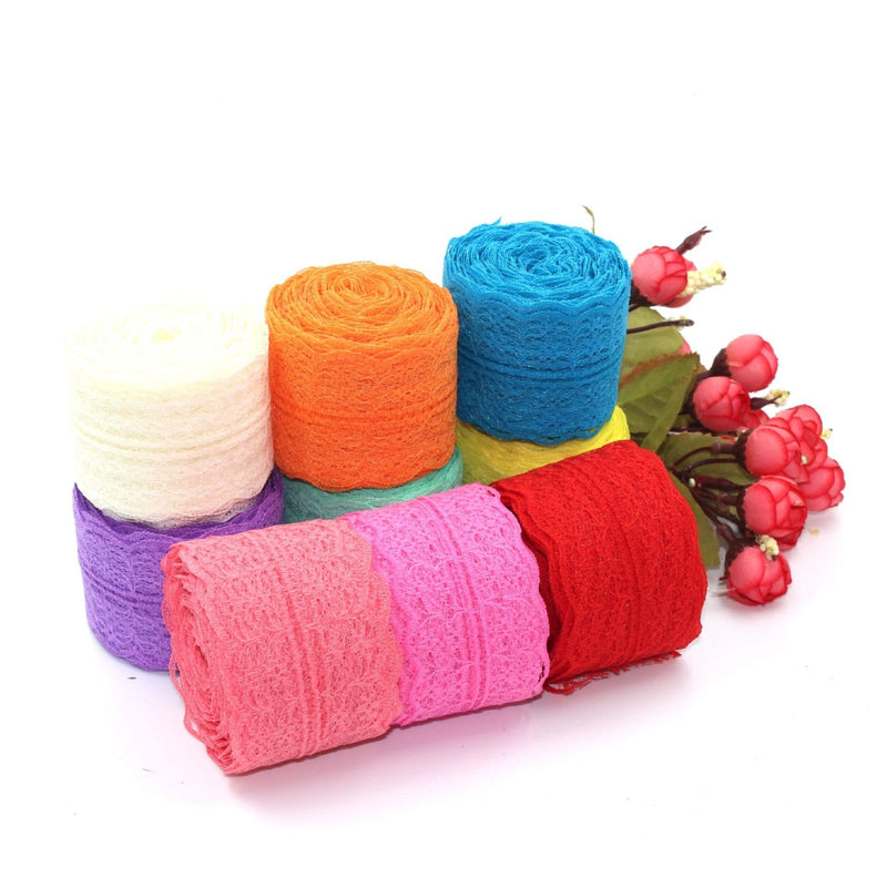 MajorCrafts 45mm 10metres Dark Red Yarn Lace Ribbon L01