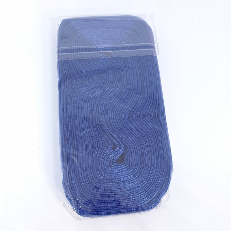MajorCrafts 10mm 45metres Navy Blue Sheer Organza Fabric Ribbon Roll