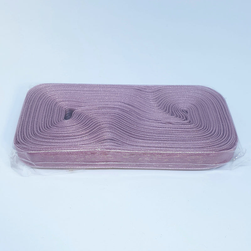 MajorCrafts 10mm 45metres Pale Purple Sheer Organza Fabric Ribbon Roll