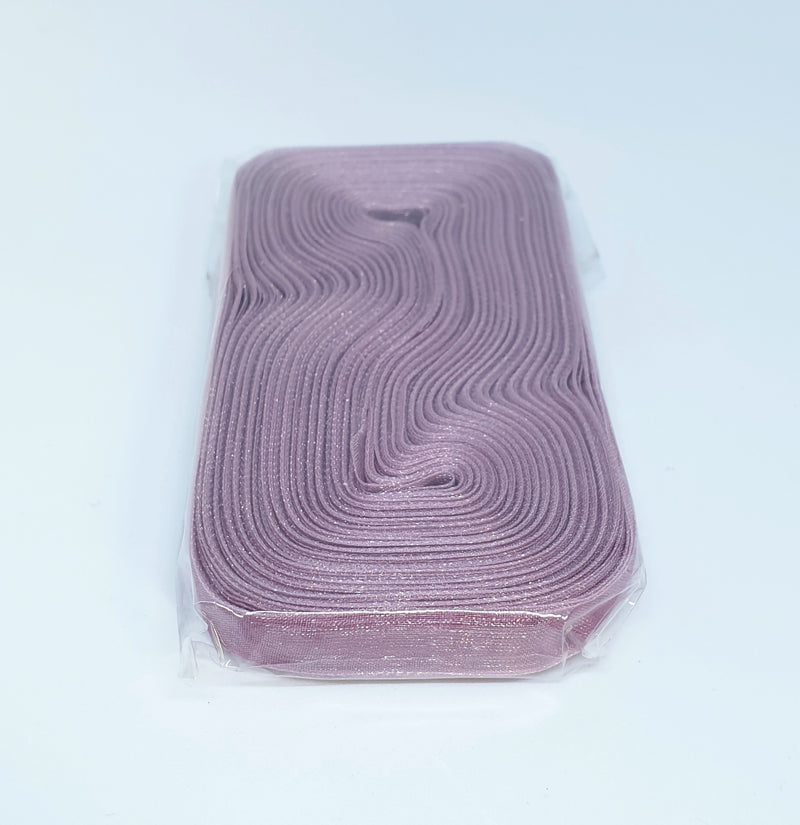 MajorCrafts 10mm 45metres Pale Purple Sheer Organza Fabric Ribbon Roll