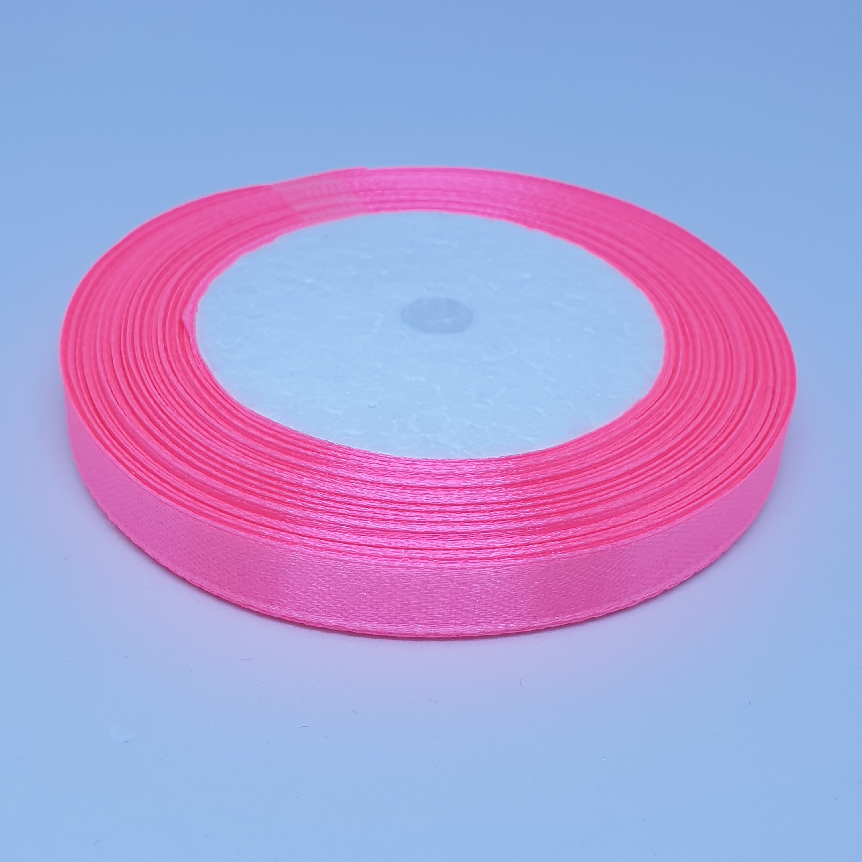 MajorCrafts 10mm 22metres Taffy Pink R05 Single Sided Satin Fabric Ribbon Roll