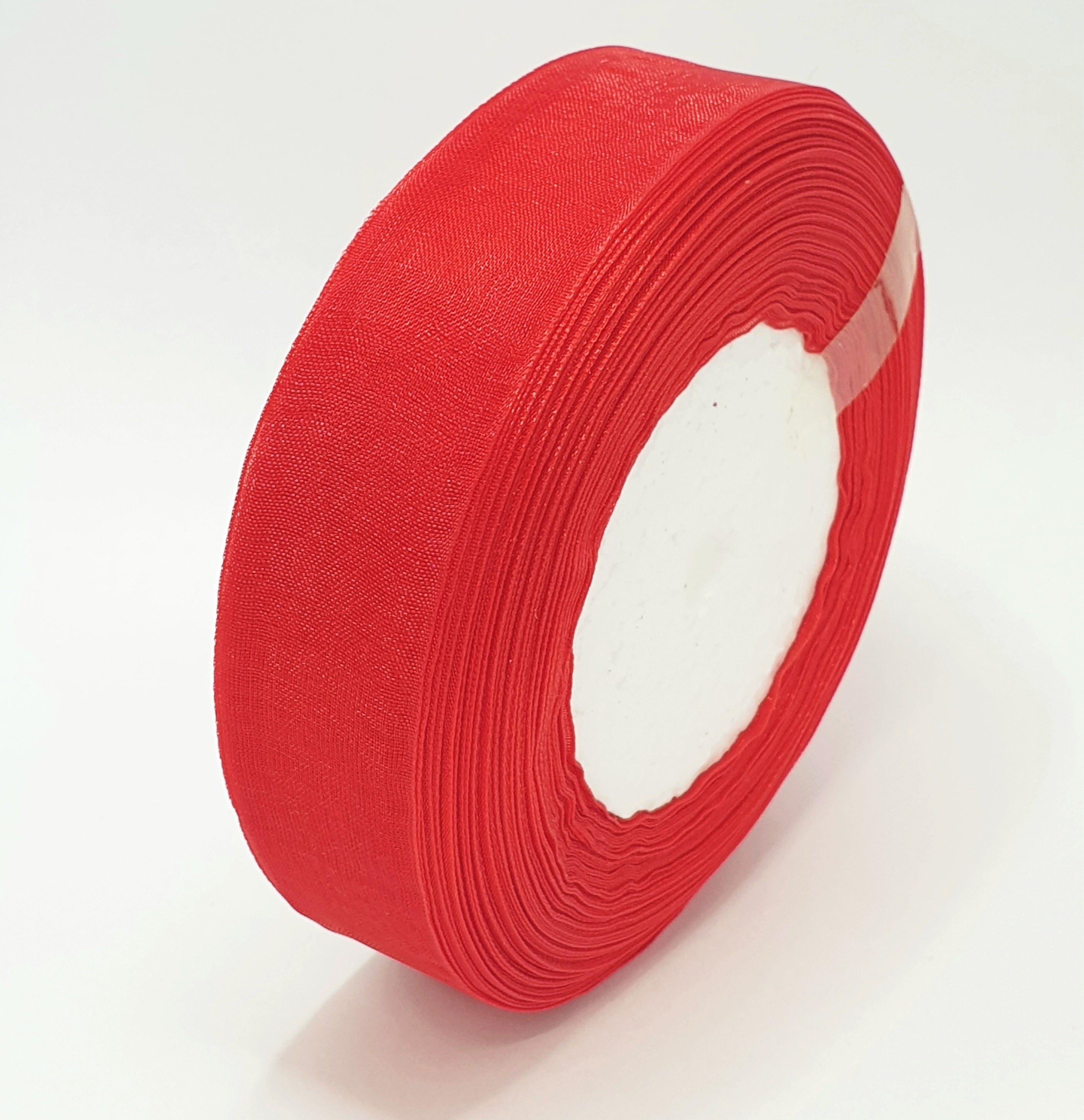 MajorCrafts 25mm 45metres Sheer Organza Fabric Ribbon Roll Red Shade R1026