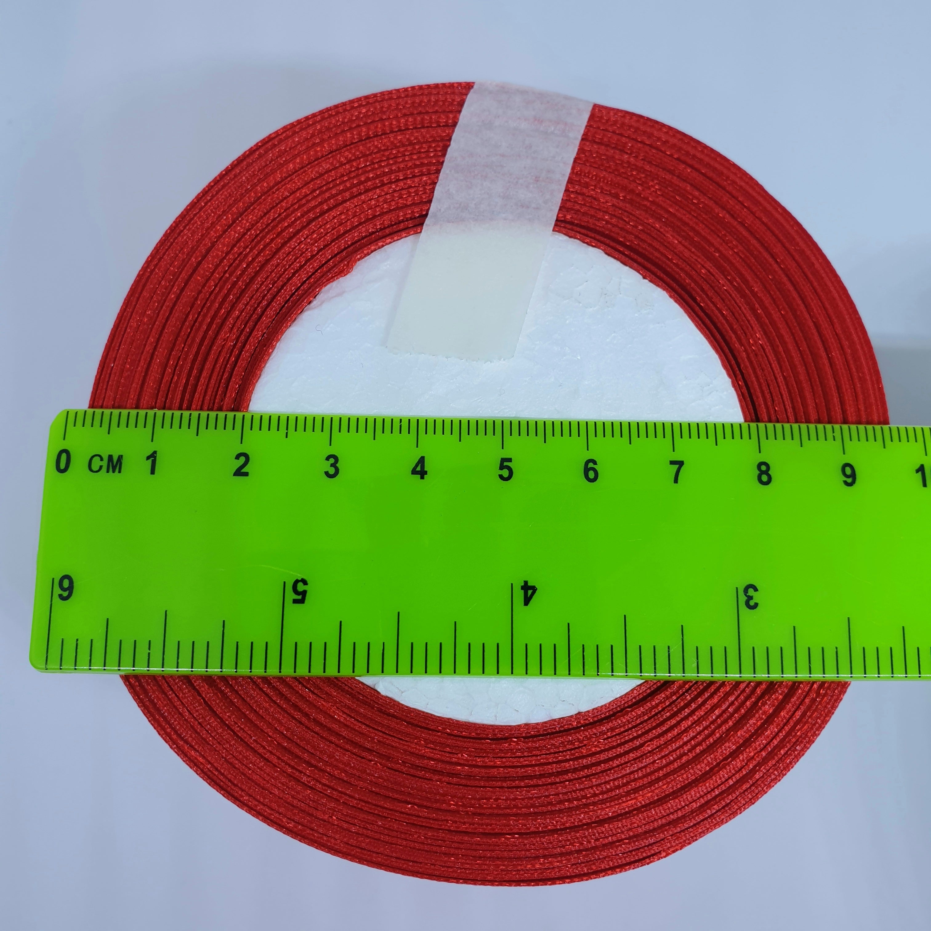 MajorCrafts 75mm 22metres Crimson Red Single Sided Satin Fabric Ribbon Roll R26